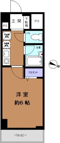 エスリード三宮フラワーロード(1K/14階)の間取り写真