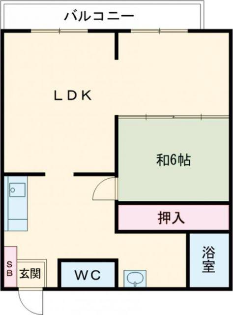 桜川ハイツ(3K/2階)の間取り写真