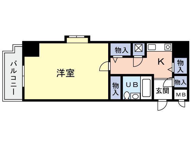 G-ONE六本松(ワンルーム/5階)の間取り写真