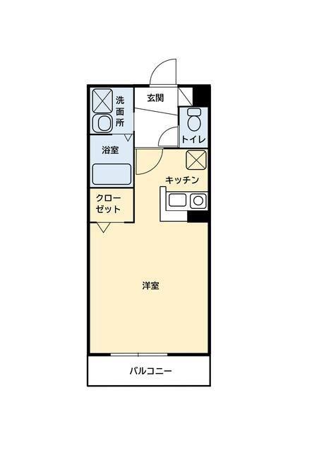 エスポワール参番館(1K/3階)の間取り写真