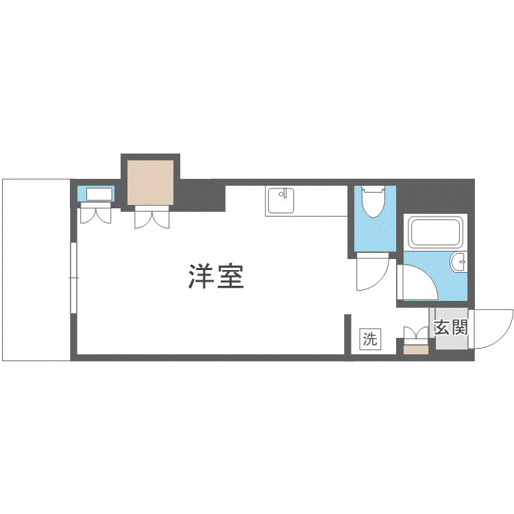 KAIDO医大前(ワンルーム/6階)の間取り写真