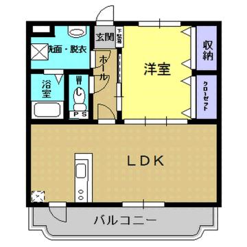 Y&M煌(1LDK/2階)の間取り写真