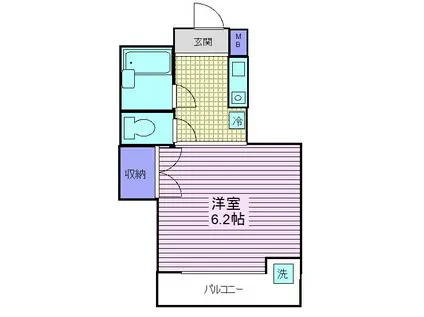 コーポ野々村(1K/4階)の間取り写真