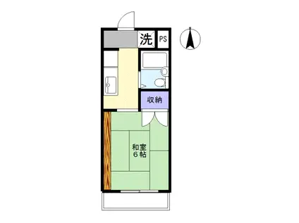 メゾン雄(1K/3階)の間取り写真