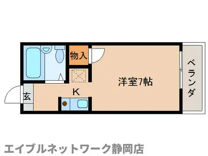 メゾンマルシェ(ワンルーム/1階)の間取り写真
