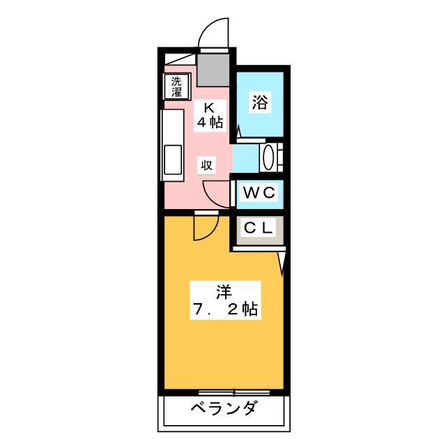 クレストハイムMAIHAMA(1K/1階)の間取り写真
