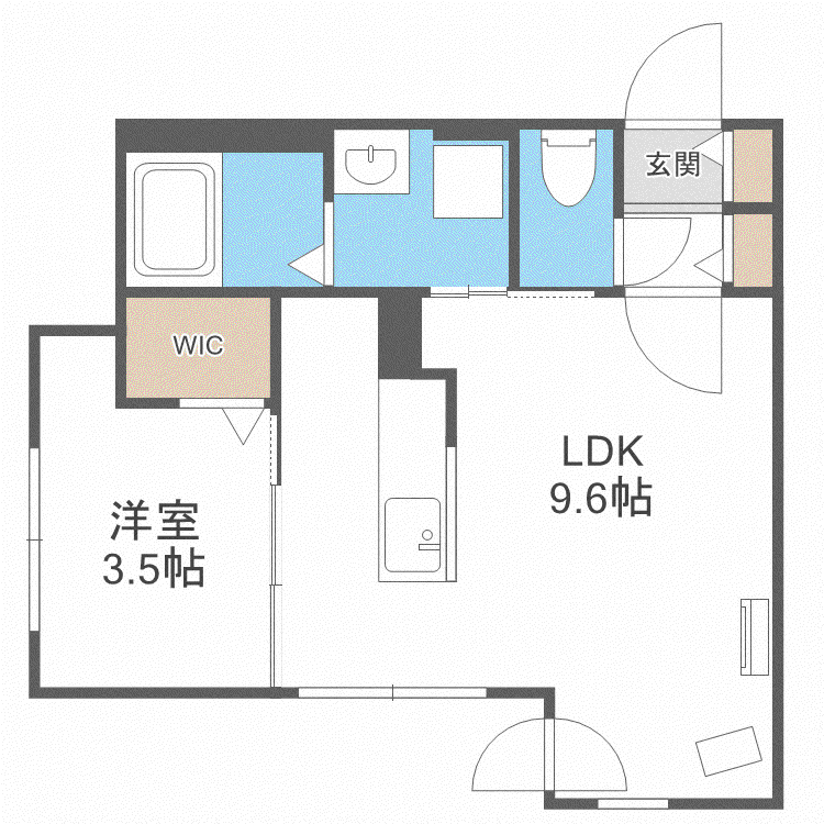 ラ・シュエットαIV(1LDK/3階)の間取り写真