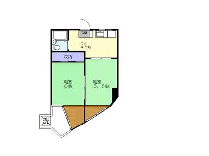 スカイビュー八王子(2DK/2階)の間取り写真