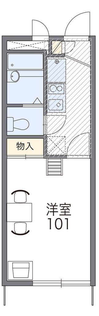 レオパレスラピス城南(1K/1階)の間取り写真