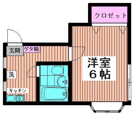 コーポ・さつき(1K/2階)の間取り写真