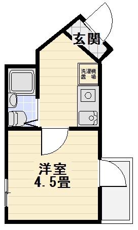 ロッソ西新井(1K/2階)の間取り写真