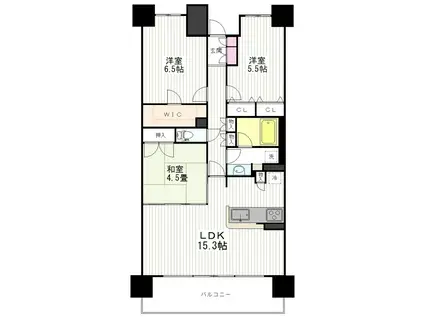 アドグランデ仙台宮城野(3LDK/3階)の間取り写真