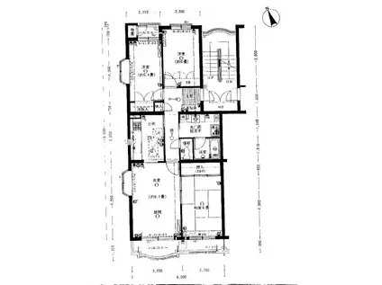 港南台プリンスハイツ四号館第1棟(3LDK/5階)の間取り写真