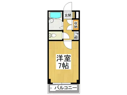 ベルドマー二(1K/3階)の間取り写真