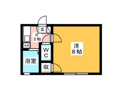 ハイツプレジア(1K/1階)の間取り写真