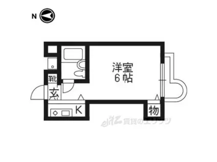 百花荘うえた(1K/2階)の間取り写真