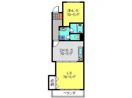 第3楓マンション(2DK/3階)の間取り写真