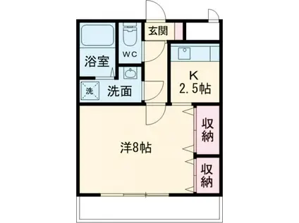 エマーブル矢橋(1K/2階)の間取り写真