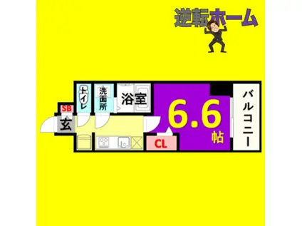 プレサンス大須観音ビザリア(1K/11階)の間取り写真