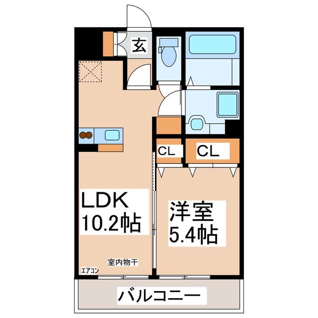 コスモスハウス菊陽(1LDK/3階)の間取り写真