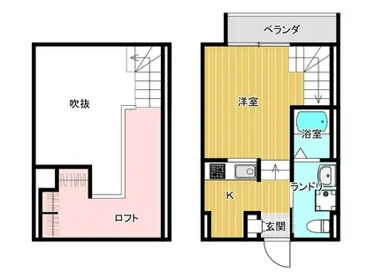 LIBERTY TAJIMA(1SK/1階)の間取り写真