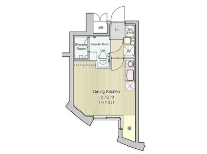 パティオスクエア中野(ワンルーム/2階)の間取り写真