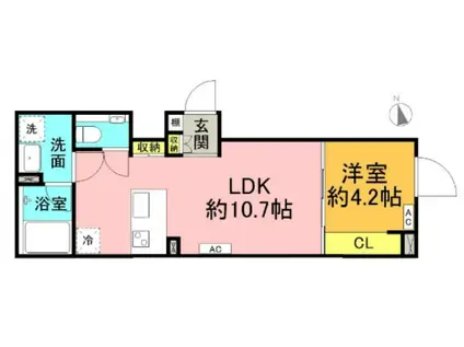 REVE RESIDENCE 代々木(1LDK/地下階)の間取り写真