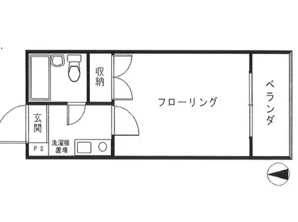 プレスティジA(1K/3階)の間取り写真