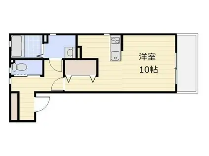 FELICITE(ワンルーム/3階)の間取り写真