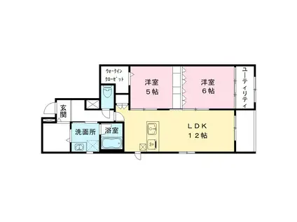 MAISON DE JIJI(2LDK/1階)の間取り写真