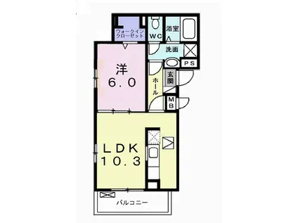 伊豆箱根鉄道駿豆線 三島広小路駅 徒歩24分 3階建 築5年(1LDK/1階)の間取り写真