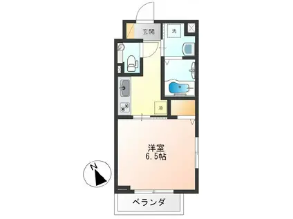 JOIE桜上水(1K/4階)の間取り写真