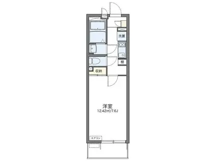 レオネクストハロー北浦和(1K/4階)の間取り写真