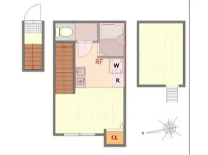 MSA SANGENJAYA(ワンルーム/2階)の間取り写真