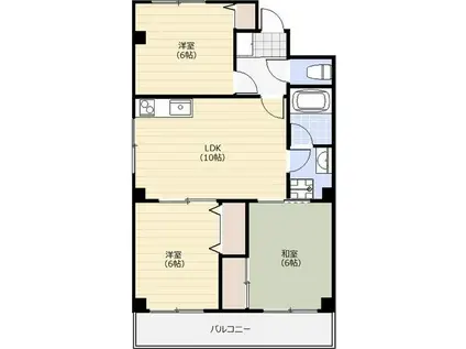 ミレニアム向台(3LDK/3階)の間取り写真