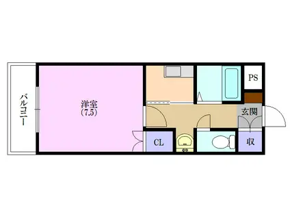 アーバンコート野口(1K/3階)の間取り写真