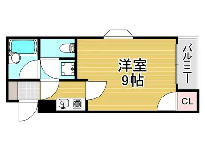 コスモレジデンス住之江(1K/6階)の間取り写真