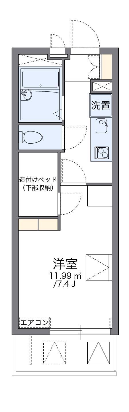 レオパレスPINE(1K/3階)の間取り写真
