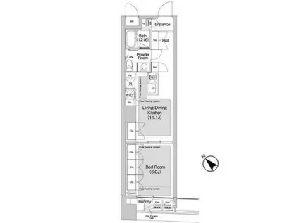 BPRレジデンス渋谷(1LDK/7階)の間取り写真