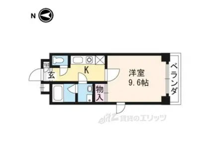 ヴァンイースト(1K/5階)の間取り写真