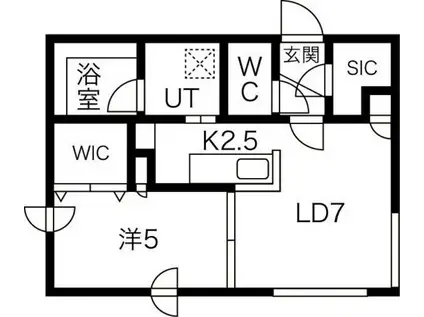 ALICE (1LDK/3階)の間取り写真