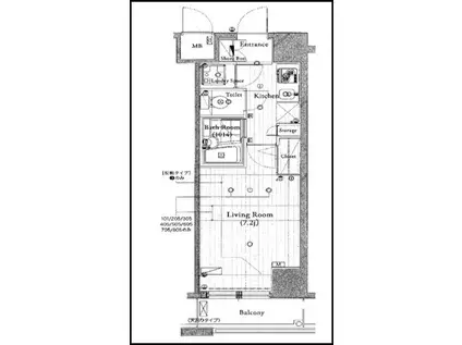 ヴェルステージ大宮(1K/8階)の間取り写真