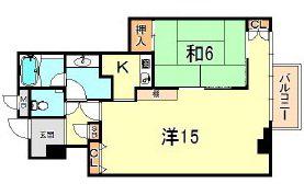 ルーア芦屋(2K/3階)の間取り写真