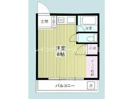 ハイツ大野台(ワンルーム/1階)の間取り写真