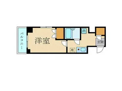 スカイコート日本橋人形町(1K/11階)の間取り写真