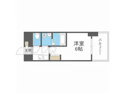 エスリードレジデンス梅田フロント(1K/8階)の間取り写真