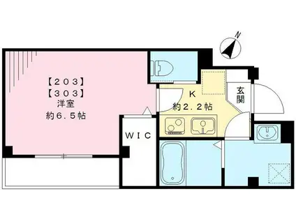 LAHAINA(1K/2階)の間取り写真