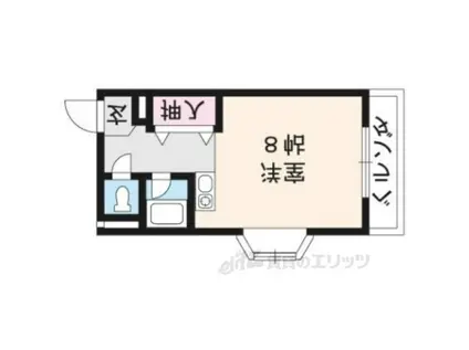アーバンツリー上賀茂(1K/2階)の間取り写真
