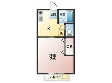 ザイライハウス(1K/2階)の間取り写真