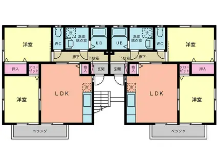 ハイツカローラ(2LDK/1階)の間取り写真